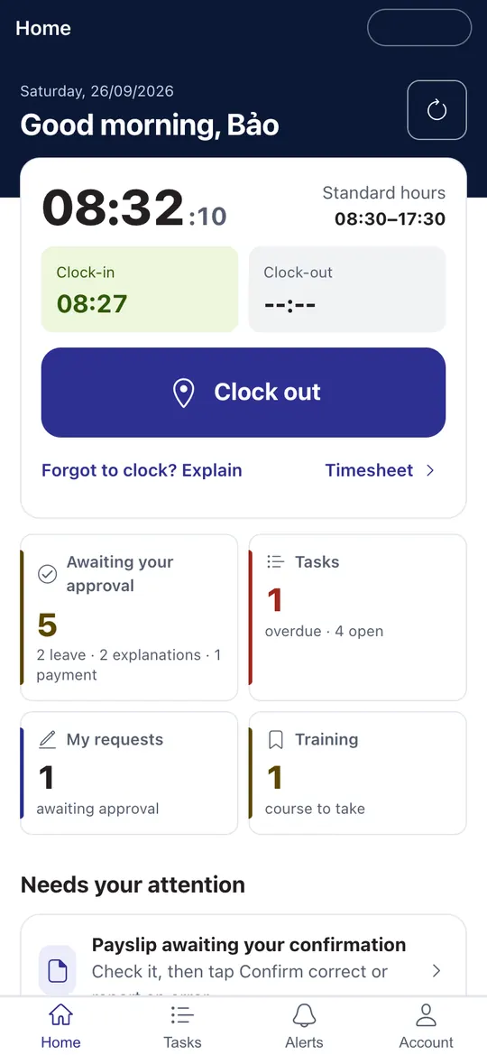 Clock in