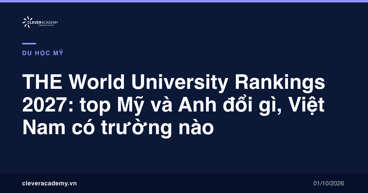 THE World University Rankings 2027: top Mỹ và Anh đổi gì, Việt Nam có 14 trường