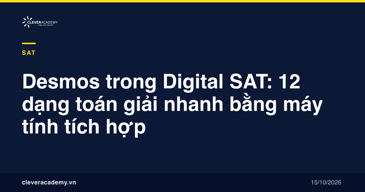 Desmos trong Digital SAT: 12 dạng toán giải nhanh bằng máy tính tích hợp