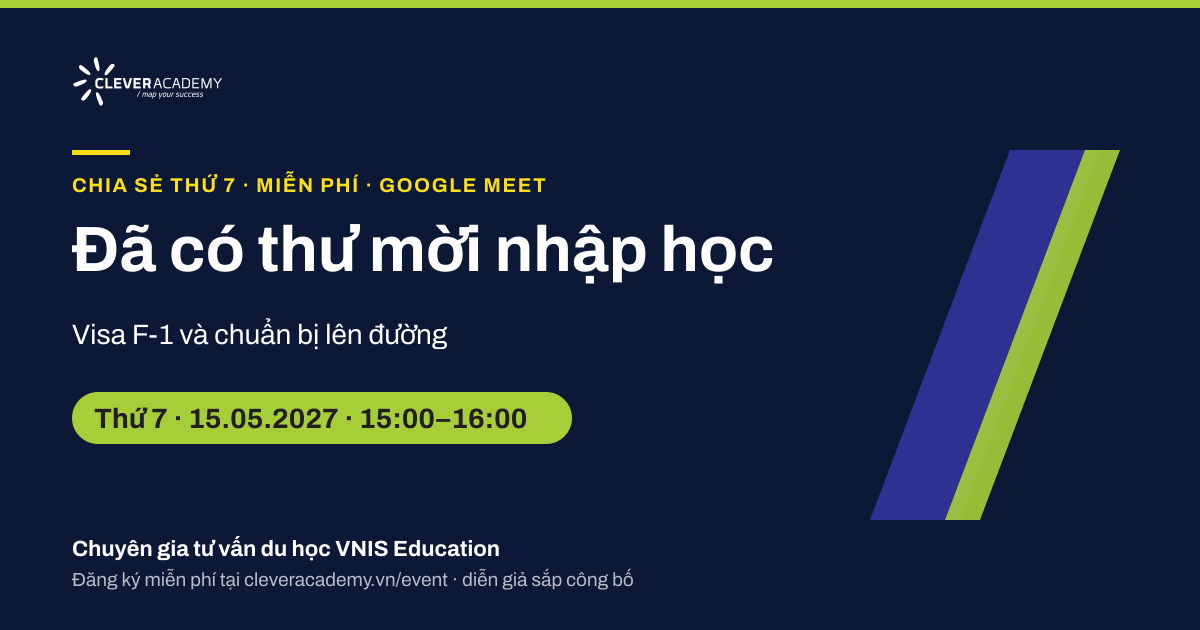 Đã có thư mời nhập học: visa F-1 và chuẩn bị lên đường