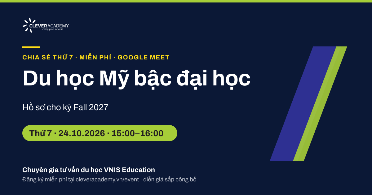 Du học Mỹ bậc đại học: hồ sơ cho kỳ Fall 2027