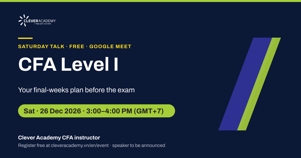 CFA Level I: your final-weeks plan before the exam