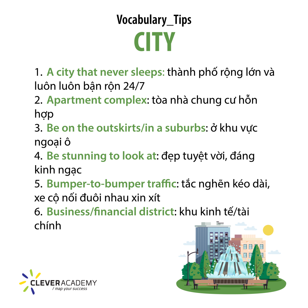 Vocabulary – Chủ đề City